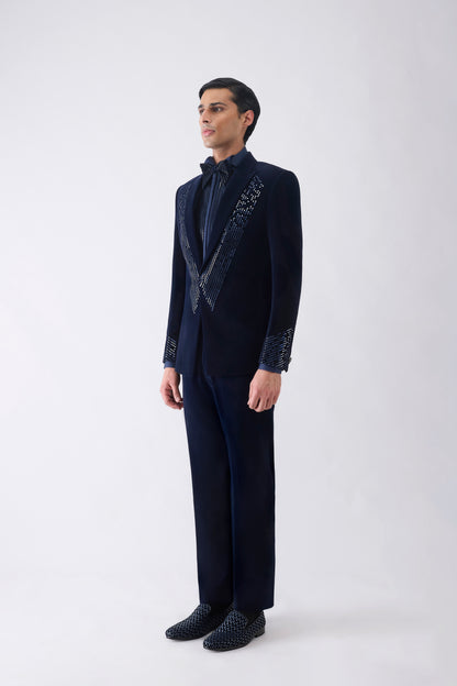 Metallic Pixelated Tuxedo Set