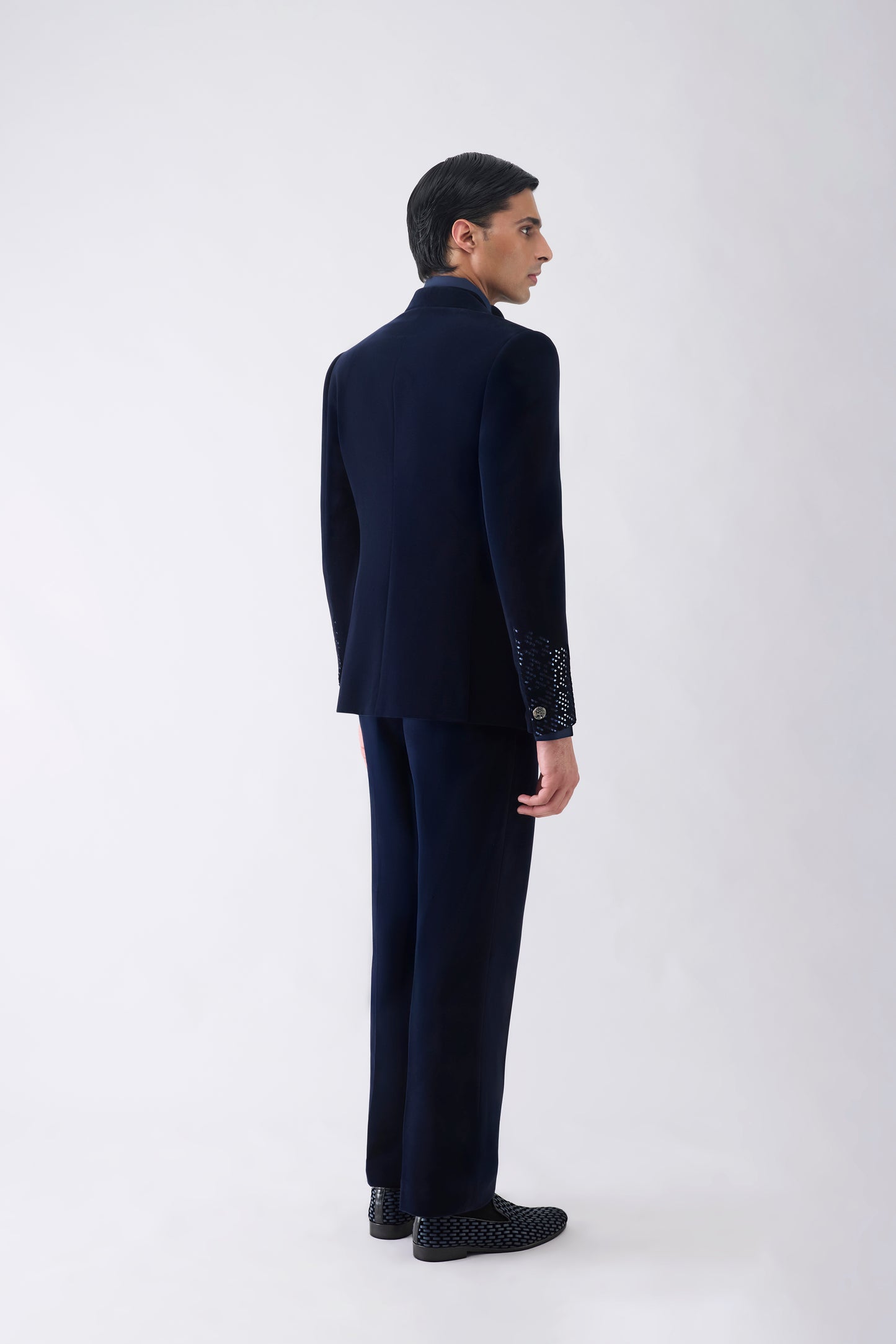 Metallic Pixelated Tuxedo Set
