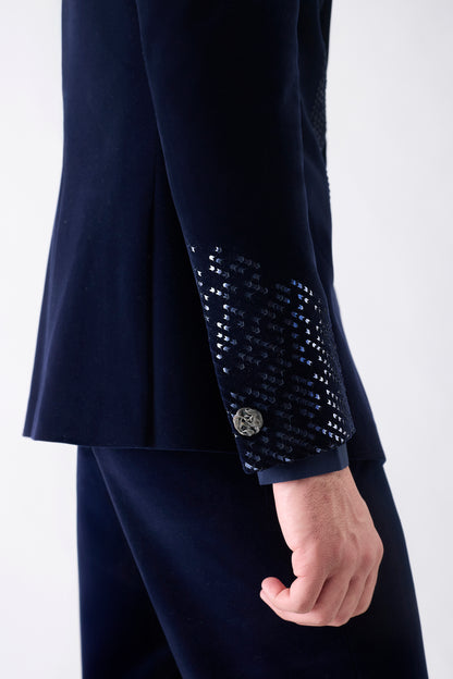 Metallic Pixelated Tuxedo Set