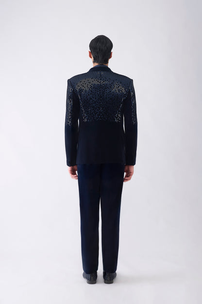 Metallic Pixelated Tuxedo Set