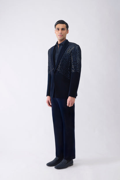 Metallic Pixelated Tuxedo Set