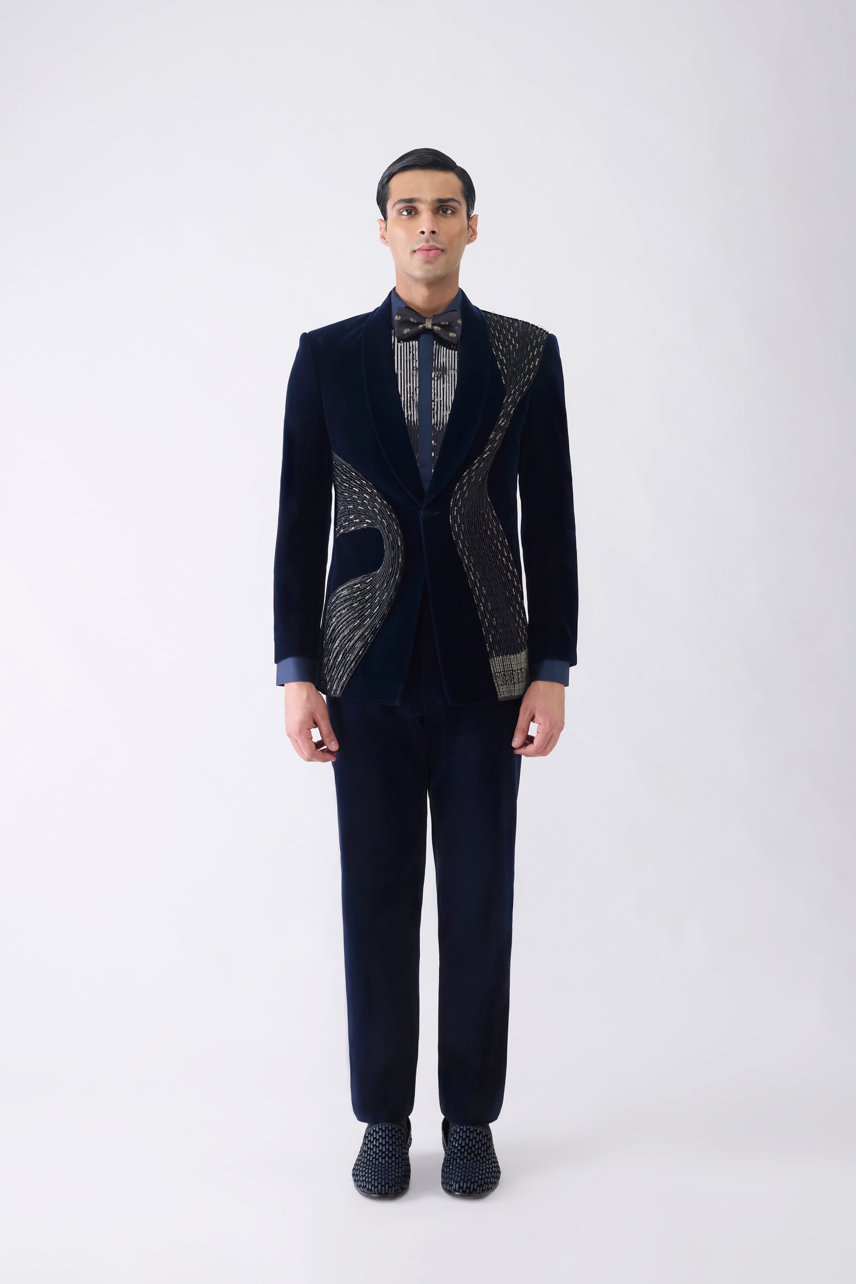 Vintage Banarsi Corded Tuxedo Set