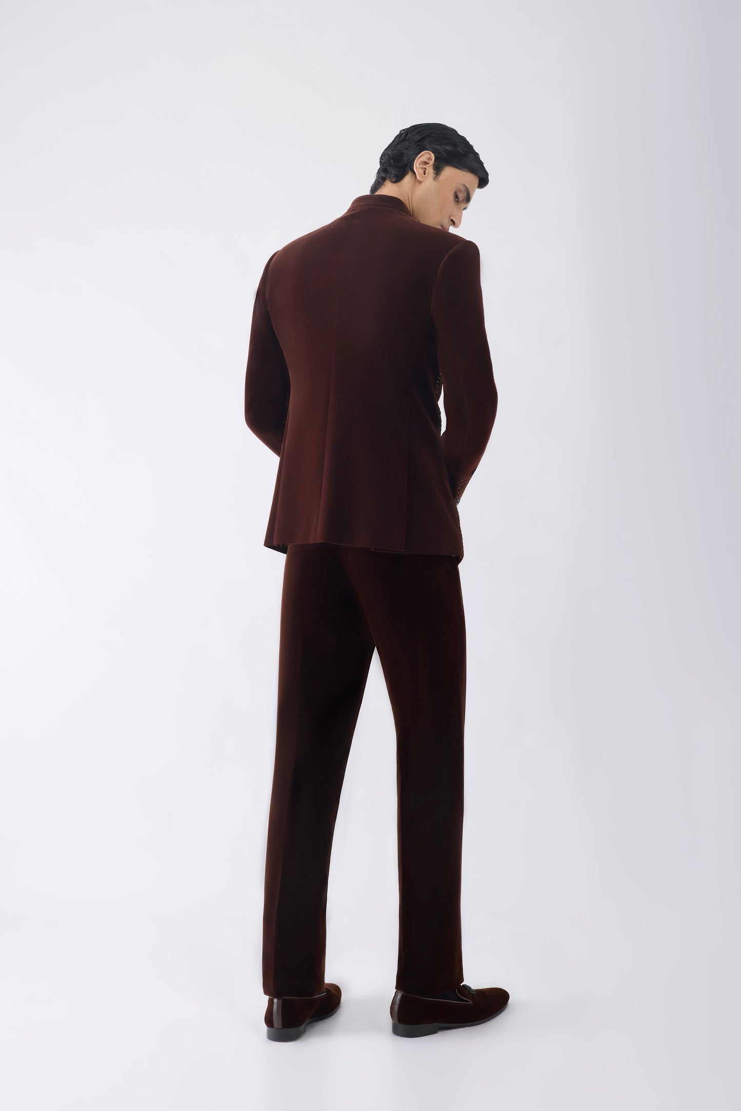 Metallic Pixelated Bandhgala Set