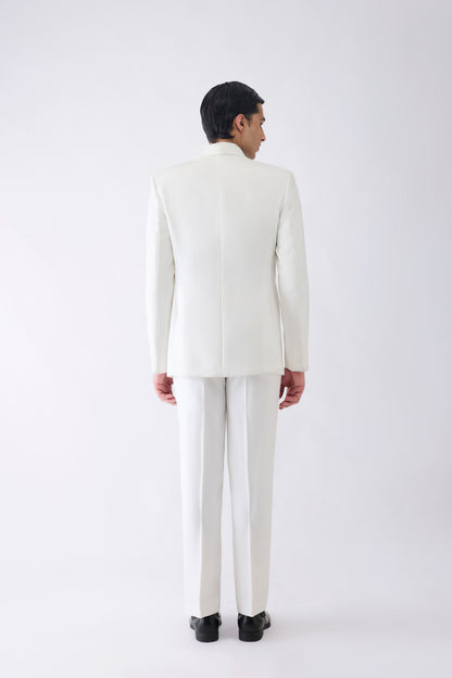 Strata Micropleated Tuxedo Set in Satin Crepe