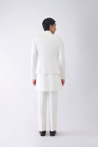 Overlap Corded Kurta Bundi Set