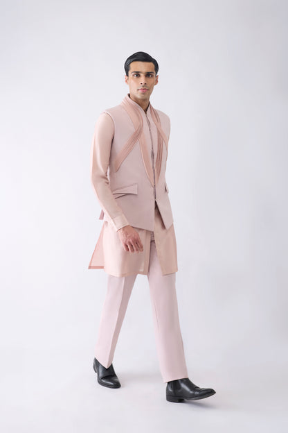 Strata Micro Pleated Kurta Bundi Set