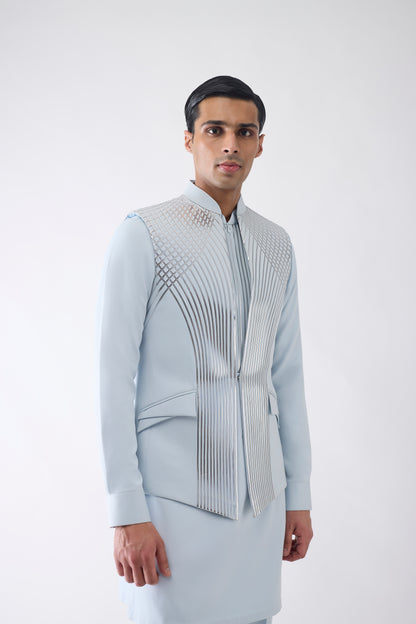 Metallic Kurta Bundi Set