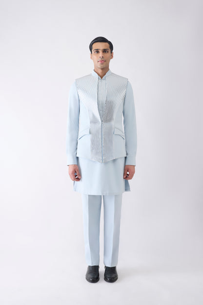 Metallic Kurta Bundi Set