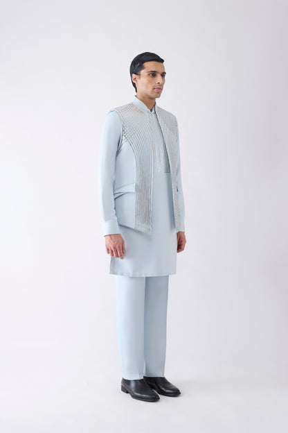Metallic Kurta Bundi Set