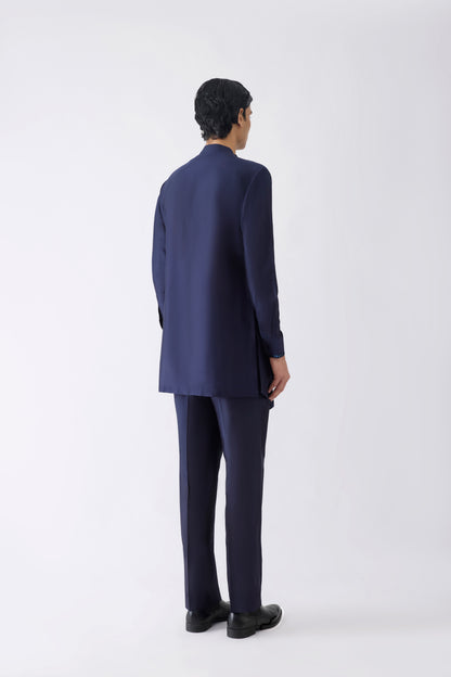 Asymmetric Metallic Hand Woven Kurta