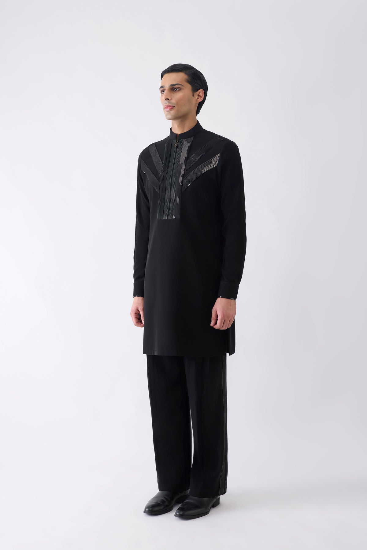 Metallic Micro Pleated Kurta