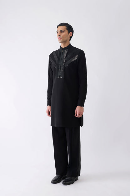 Metallic Micro Pleated Kurta