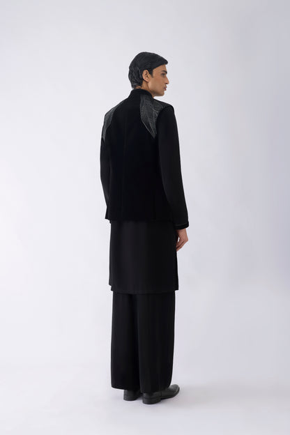Corded Kurta Bundi Set