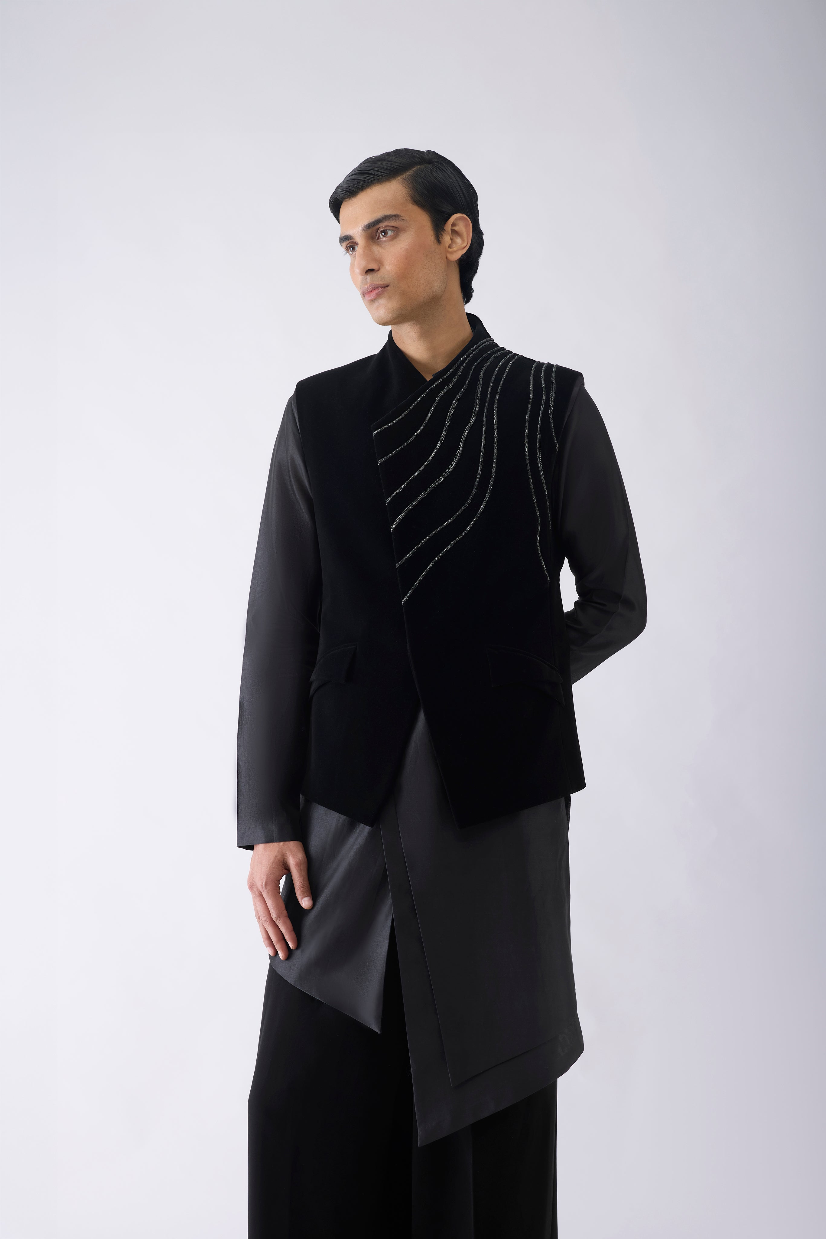 Crystalvein Kurta Waistcoat Set