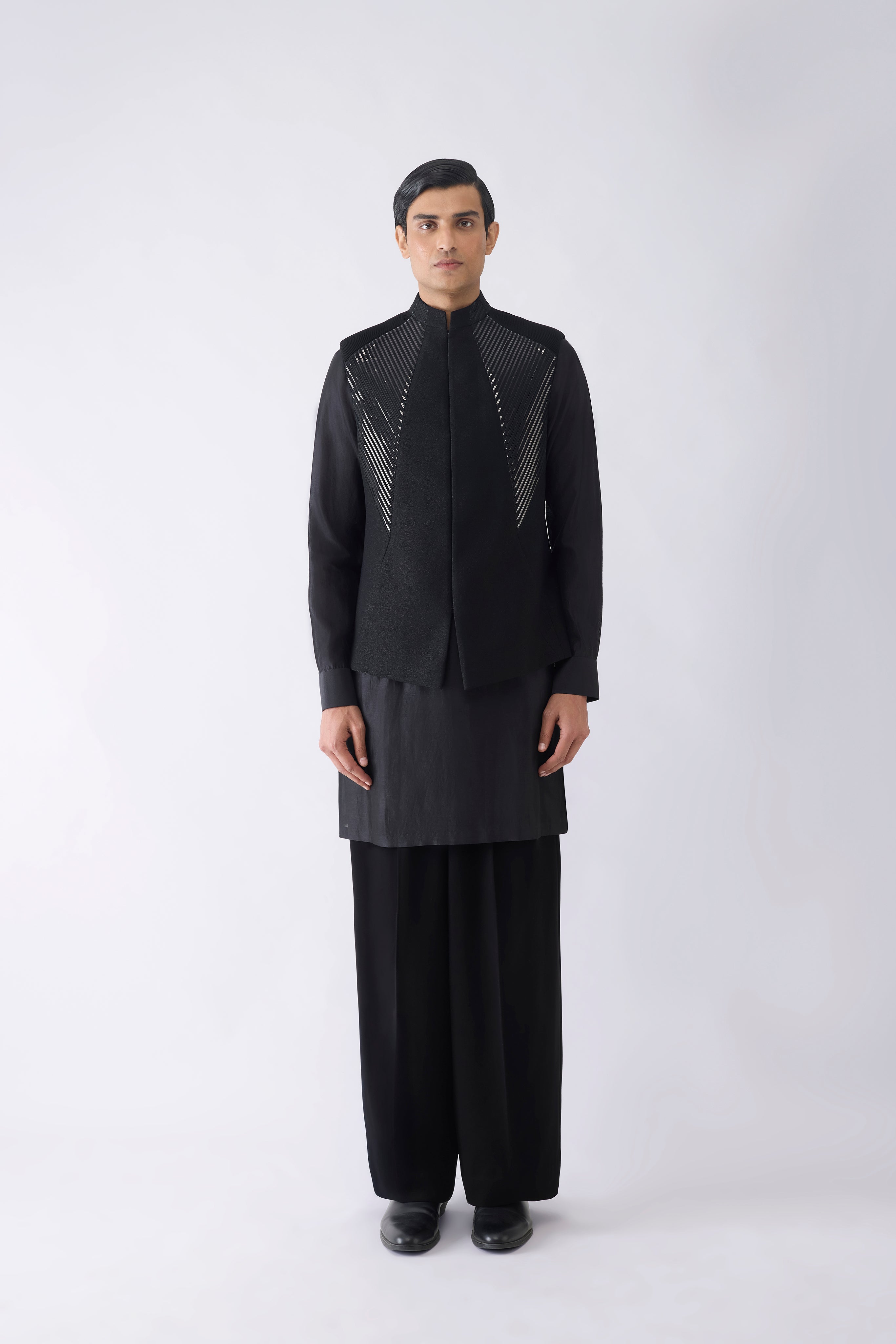 Metallic Kurta Bundi Set