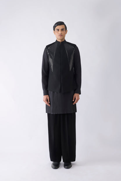 Metallic Kurta Bundi Set