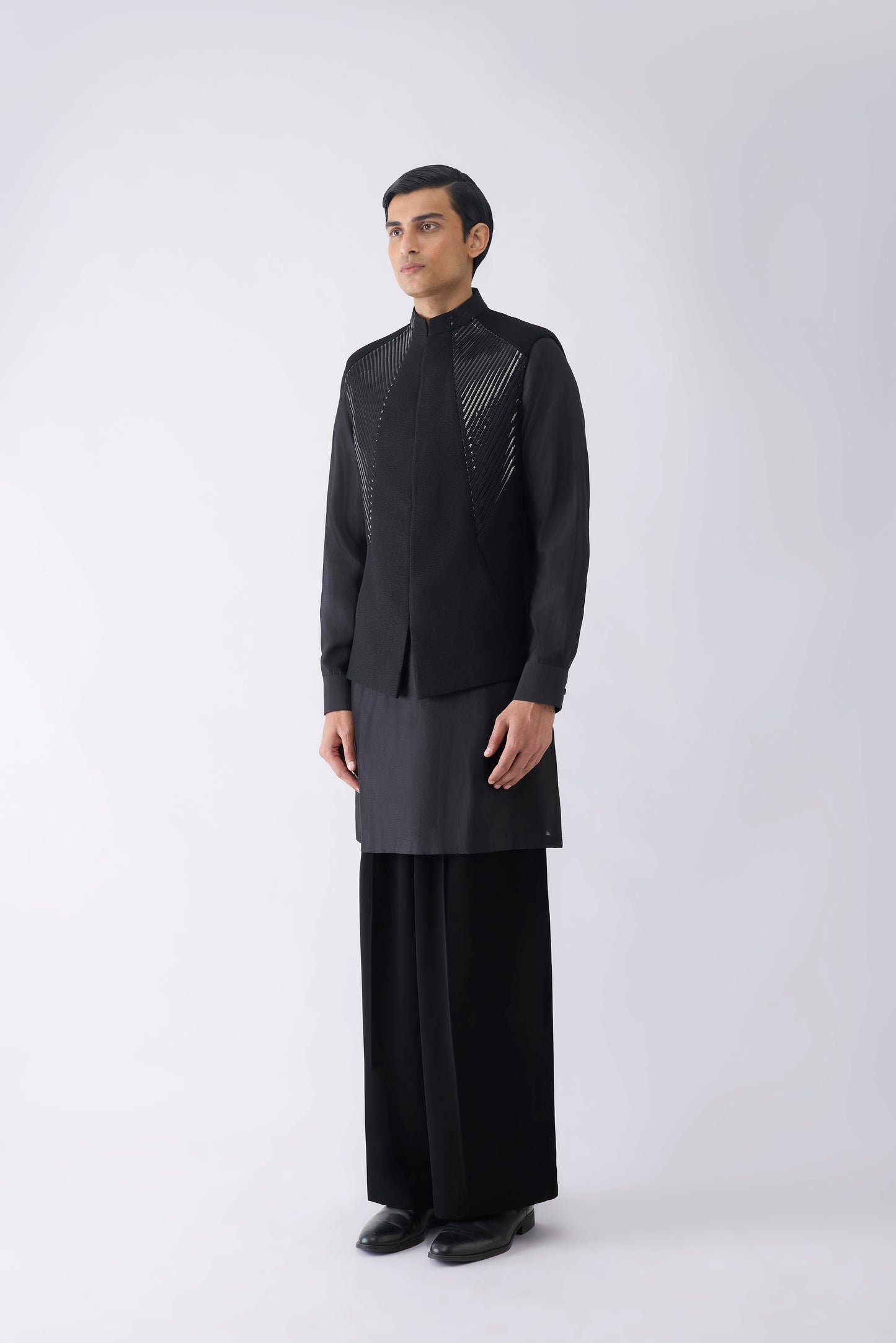 Metallic Kurta Bundi Set