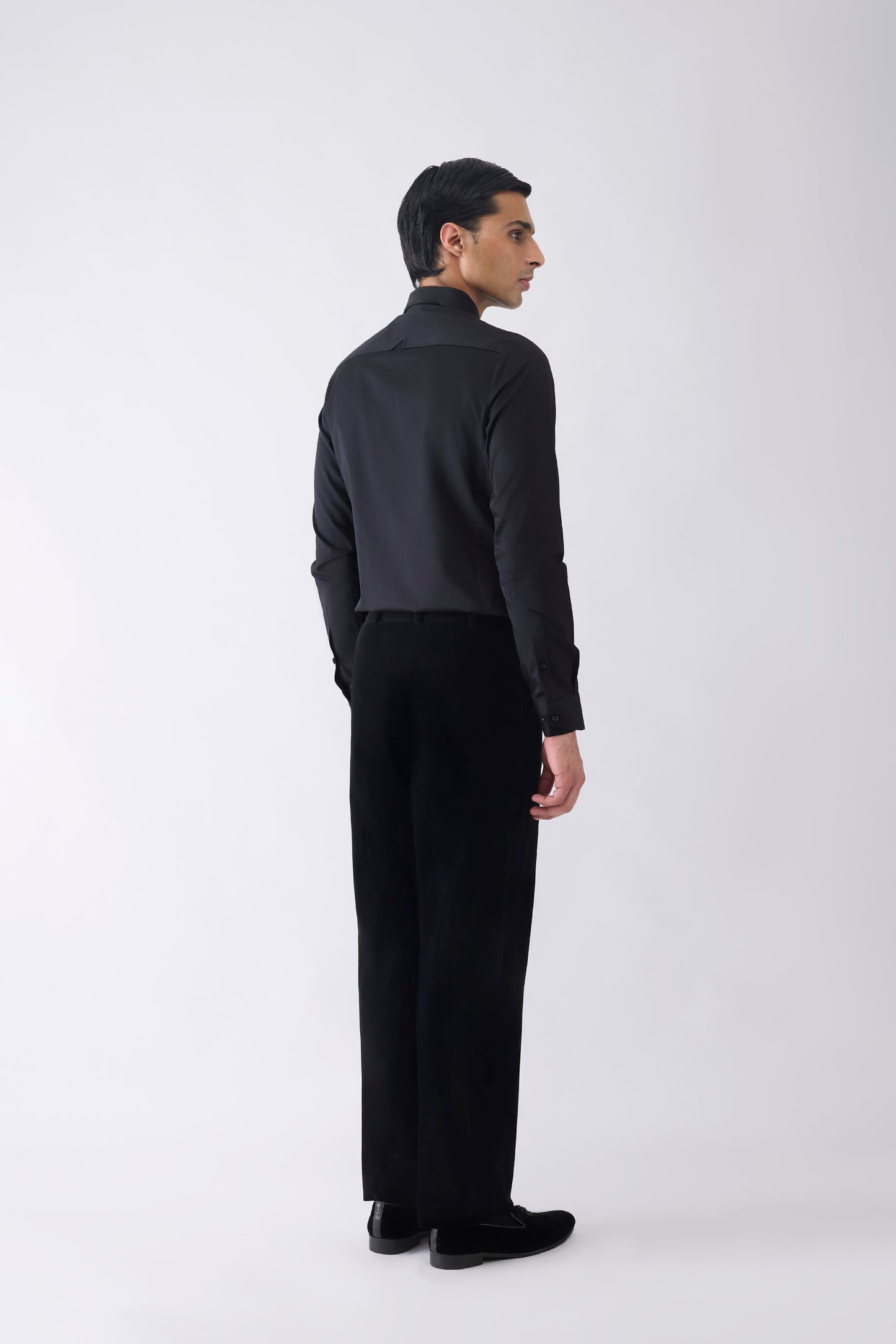 Engineered Metallic Shirt With Glass Beads