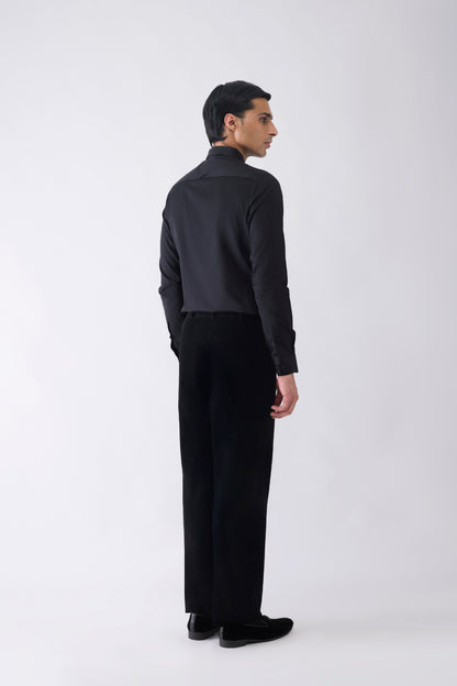 Engineered Metallic Shirt With Glass Beads