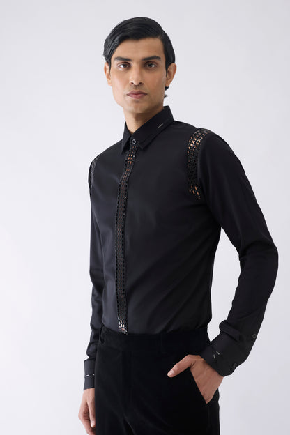 Metallic Hand Woven Textile Shirt