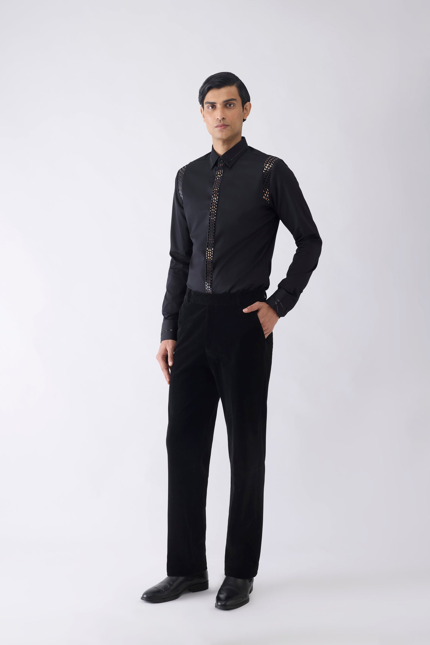 Metallic Hand Woven Textile Shirt