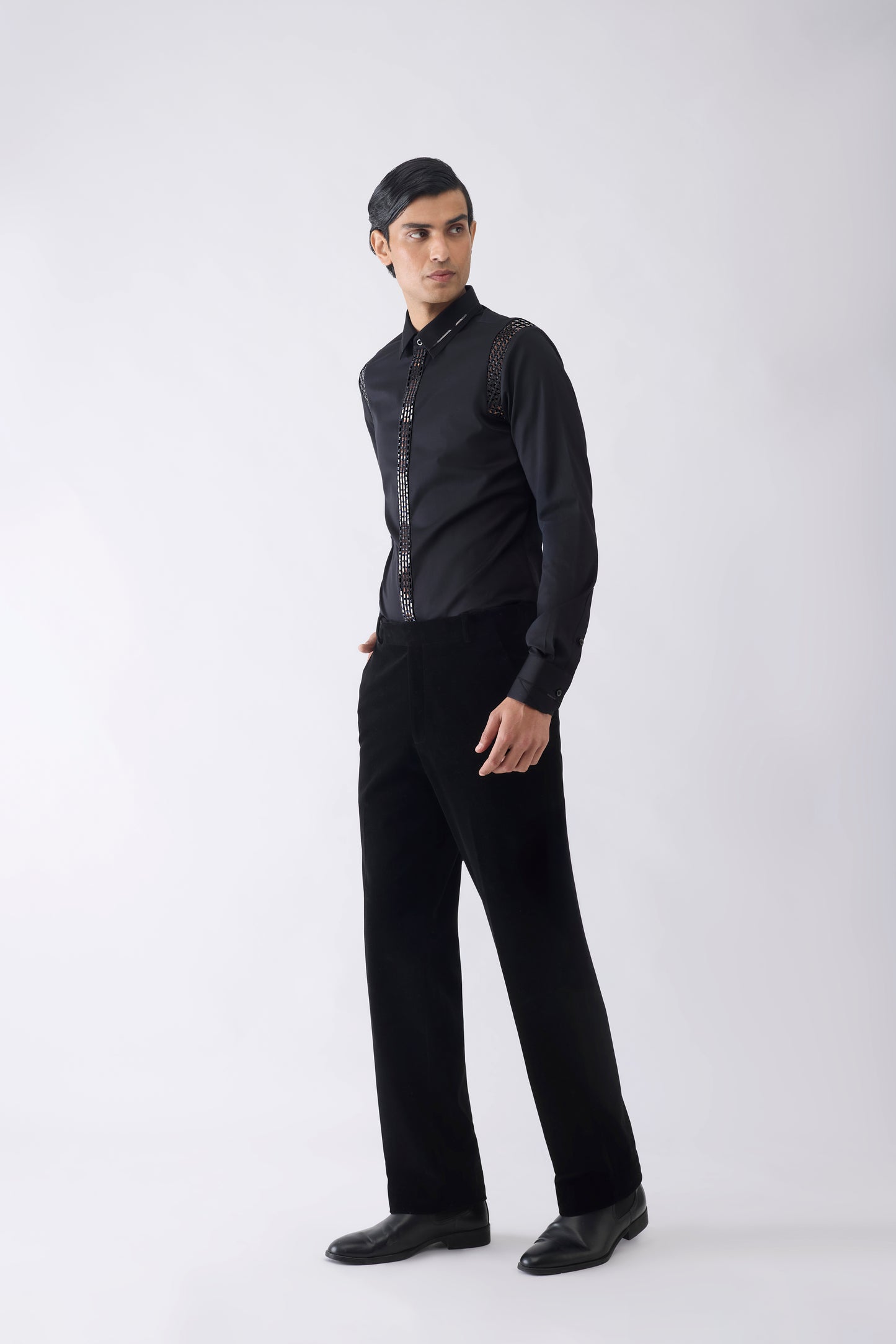 Metallic Hand Woven Textile Shirt