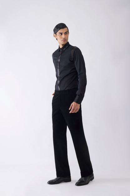 Metallic Hand Woven Textile Shirt