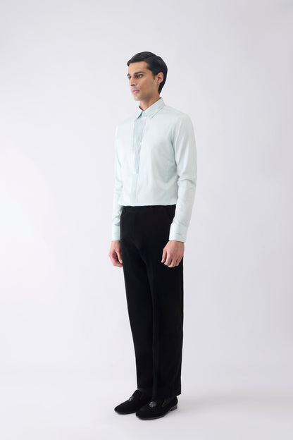 Asymmetric Corded Yoke Shirt
