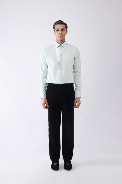 Asymmetric Corded Yoke Shirt