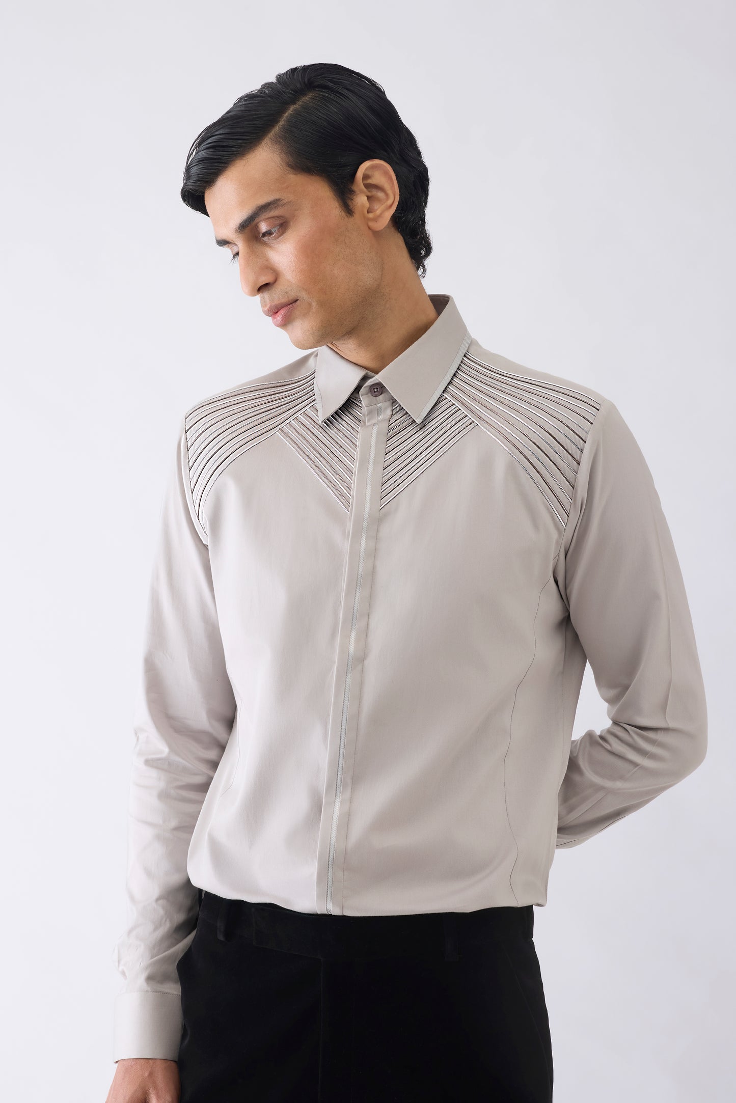 Engineered Metallic Corded Shirt