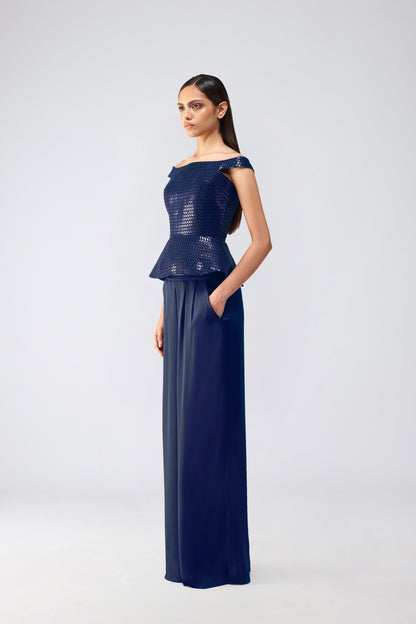 Metallic Corset With Pants