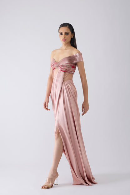 Moulded Metallic Gown
