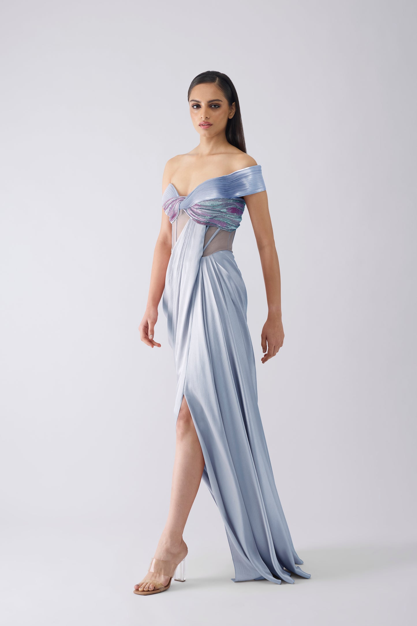 Moulded Metallic Gown