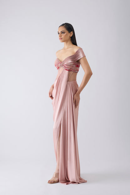 Moulded Metallic Gown