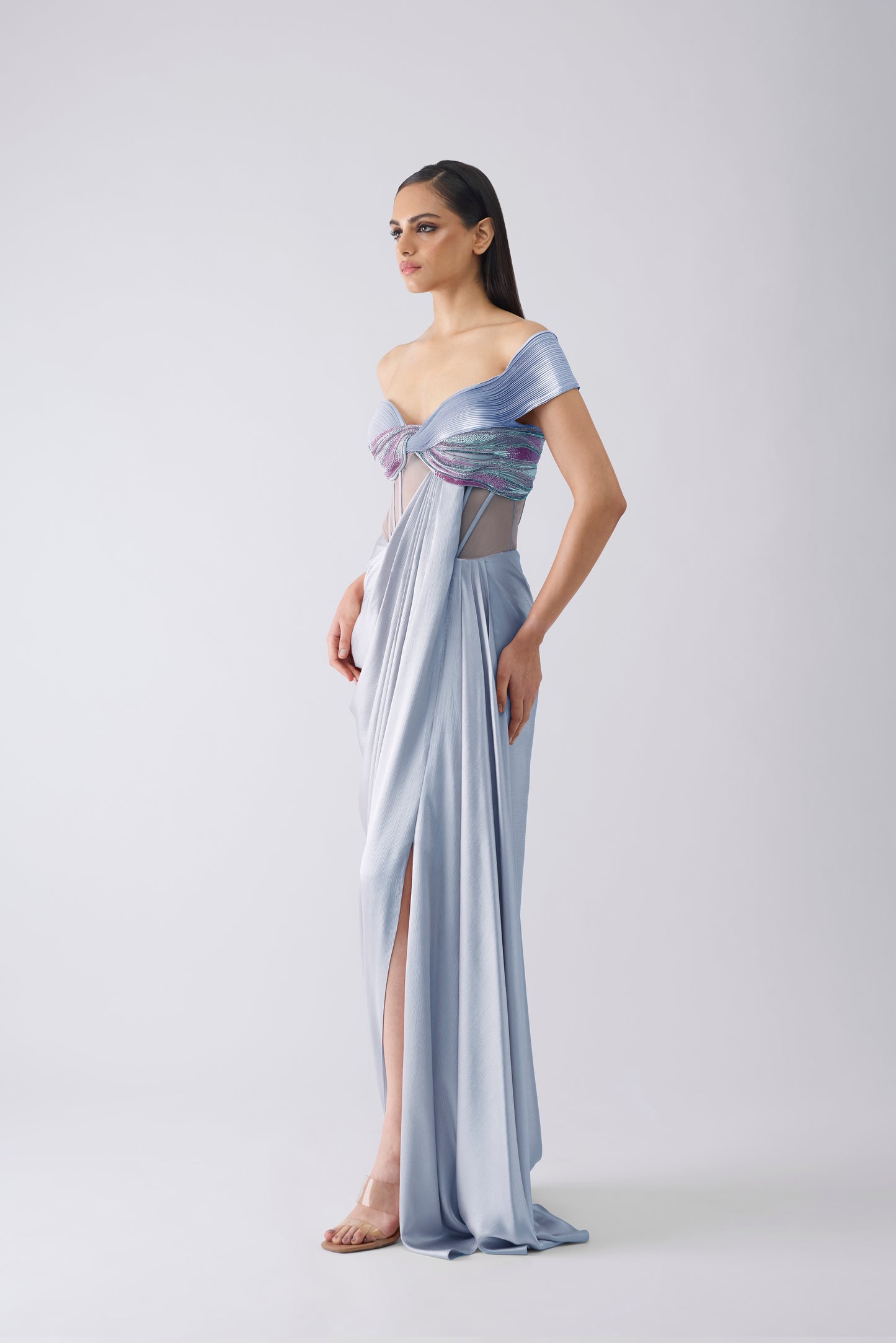 Moulded Metallic Gown