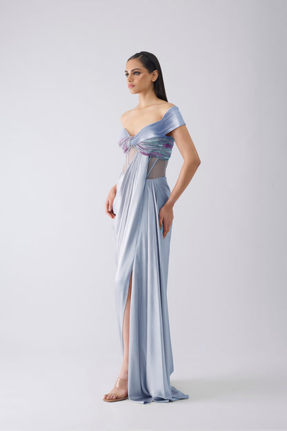 Moulded Metallic Gown