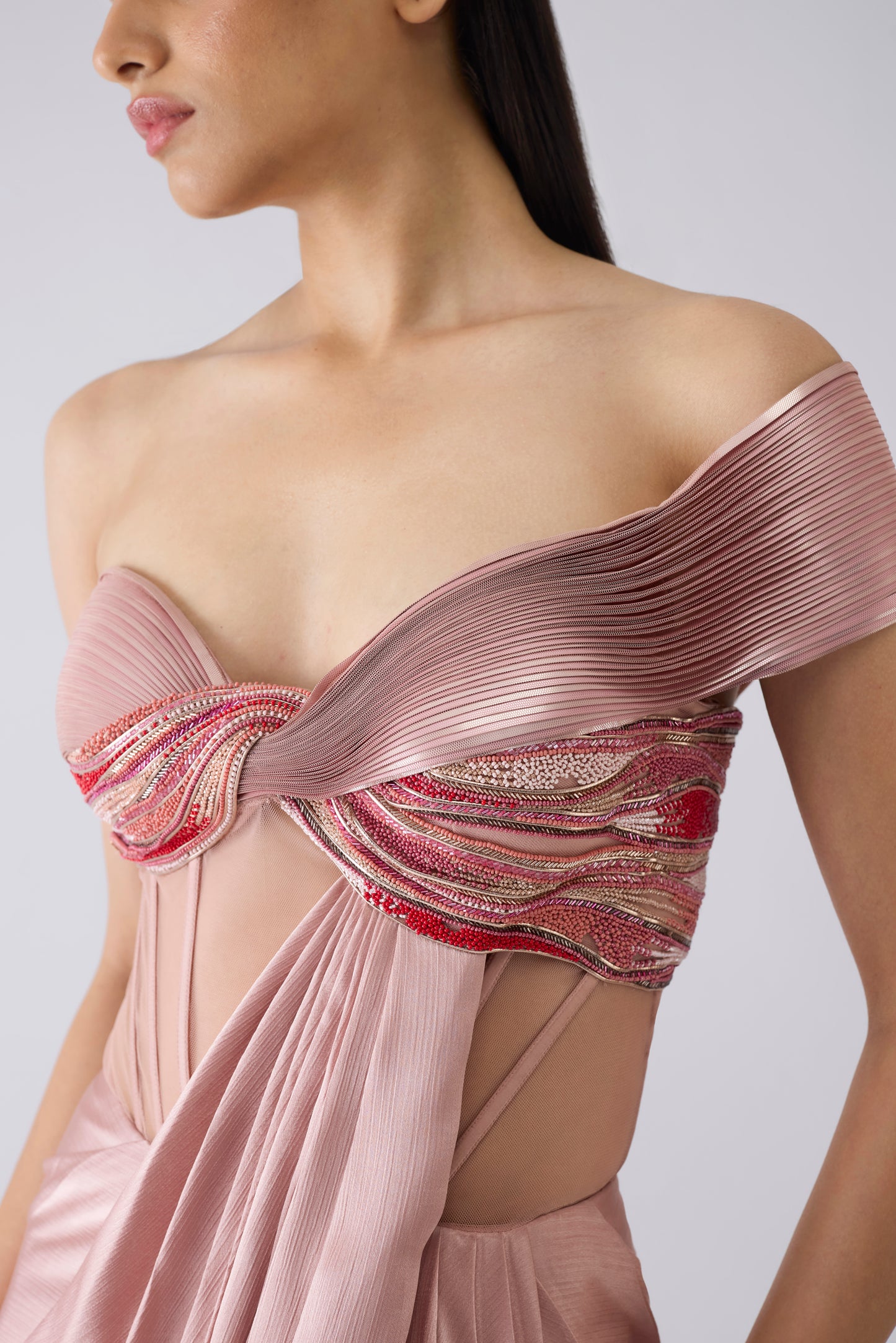 Moulded Metallic Gown