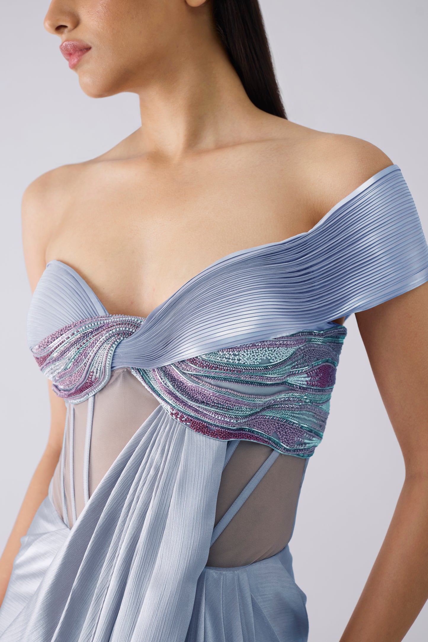 Moulded Metallic Gown