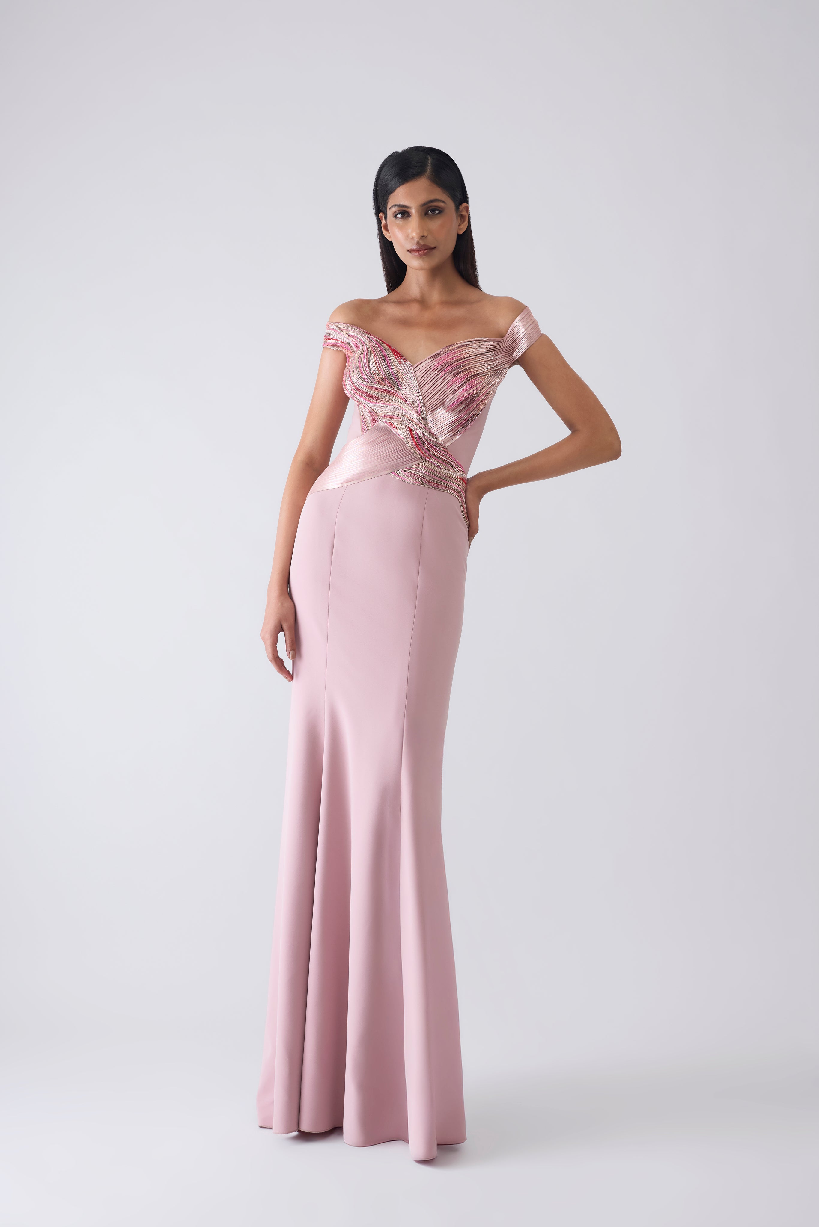 Metallic Moulded Gown