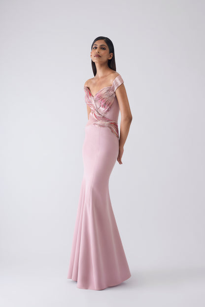 Metallic Moulded Gown