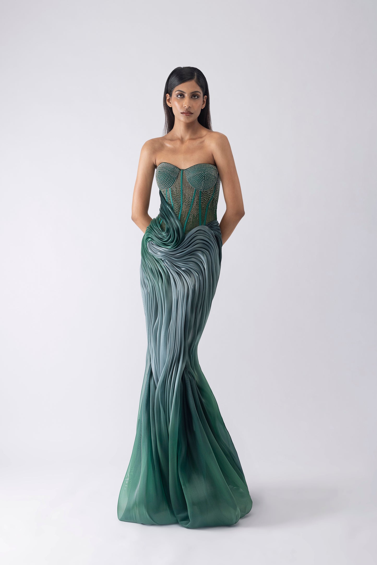 Moulded Micro-Beaded Gown