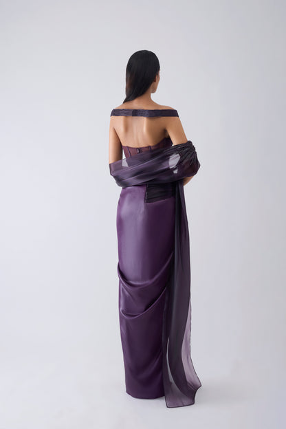 Micro-Beaded Draped Saree