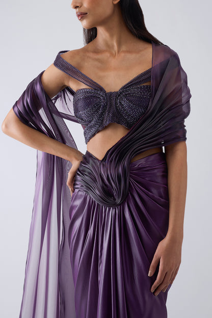Micro-Beaded Draped Saree