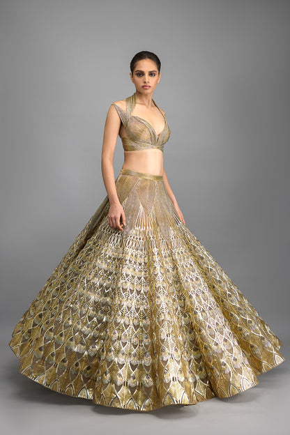 Structured Corded Top And Cape With Skirt