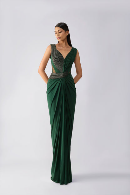 Moulded Crystalvein Gown