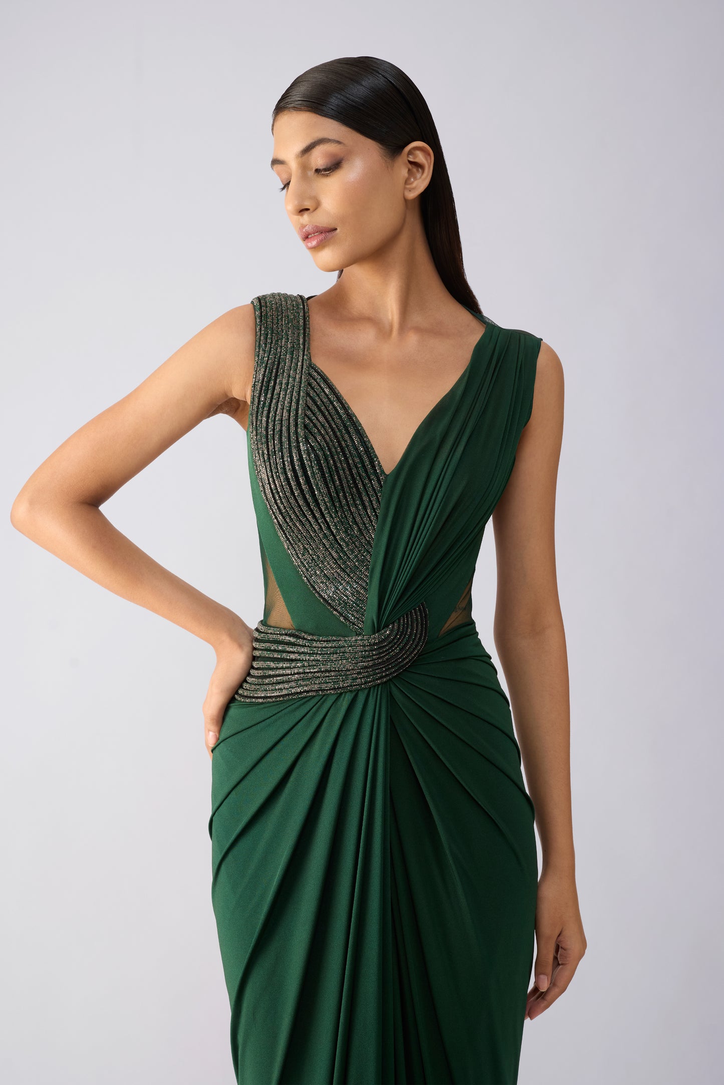 Moulded Crystalvein Gown
