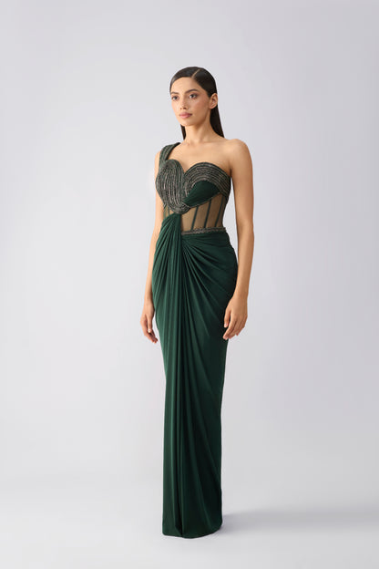 Moulded Crystalvein Gown