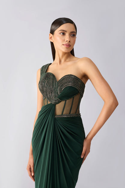 Moulded Crystalvein Gown