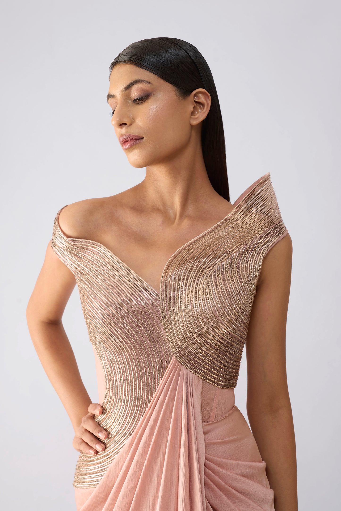 Structured Corded Gown
