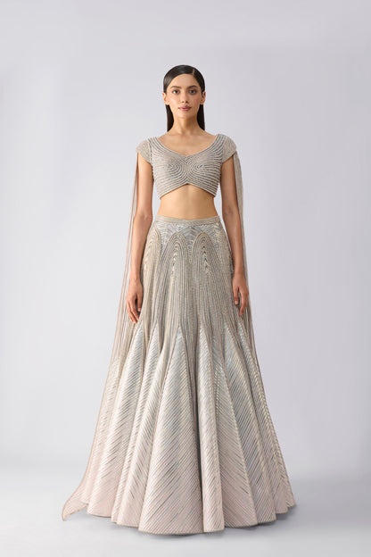 Crystalvein Top And Skirt With Drape